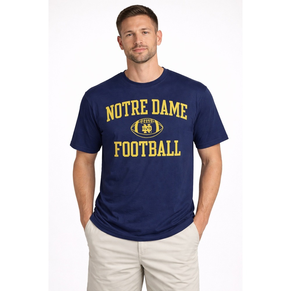 Fanatics‎ Notre Dame Football T-Shirt Mens XL Navy Blue Excellent Gameday NCAA